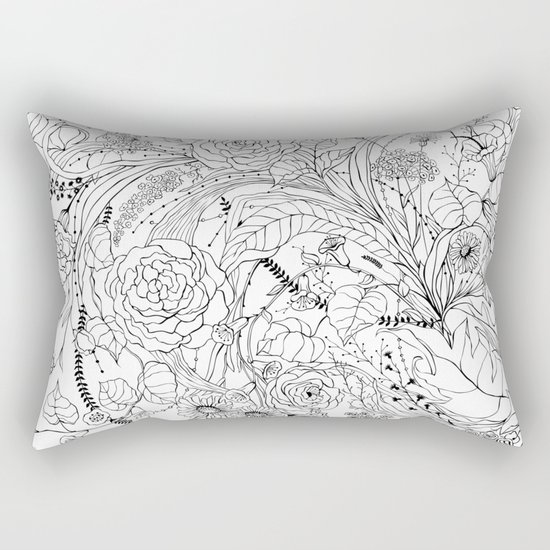Bouquet of various flowers Rectangular Pillow