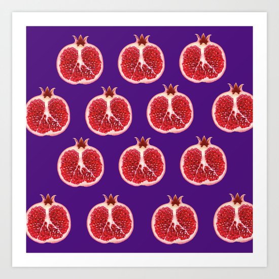 pomegranate pattern Art Print