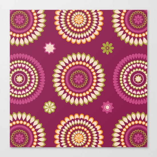Ethnic Circles Canvas Print
