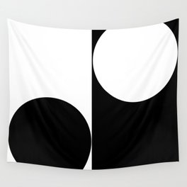 Black and White Dots Wall Tapestry