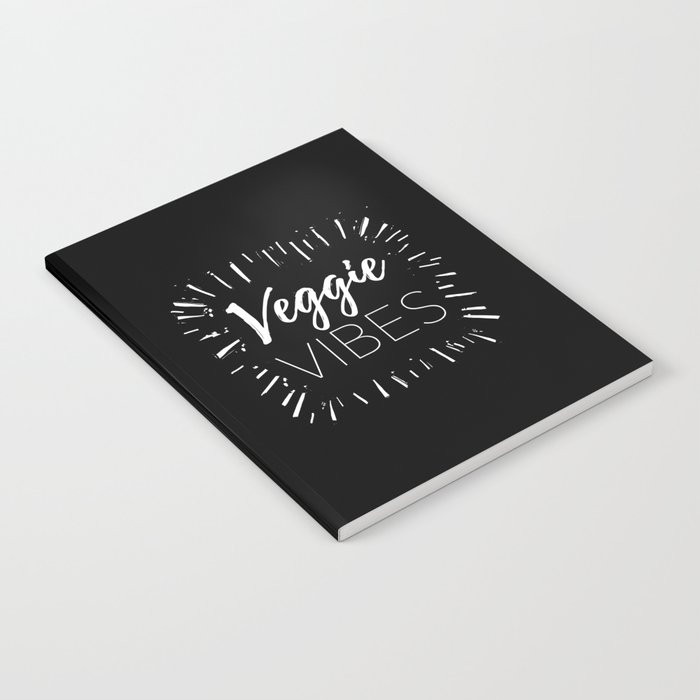 Veggie Vibes Black Notebook
