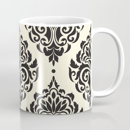 Black and White Damask Coffee Mug