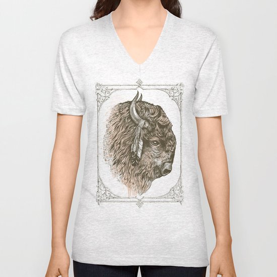 Buffalo Portrait Unisex V-Neck