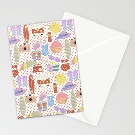 Summer Beach Red dots Stationery Card
