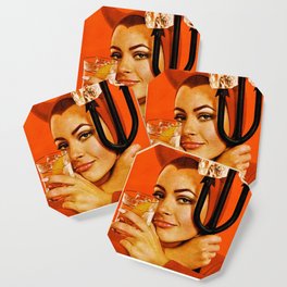 Vodka Martini, A devilishly dry proposition Vintage Pitchfork - Devil Advertisement Poster Coaster