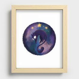 Space Cat Recessed Framed Print