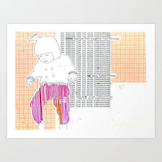 Das tägliche Üben ist erste Voraussetzung. Art Print