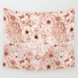 sandstone color floral bouquet aesthetic cluster Wall Tapestry