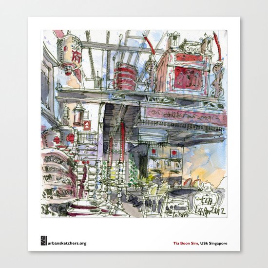 Tia Boon Sim, "The Intan, Singapore" Canvas Print