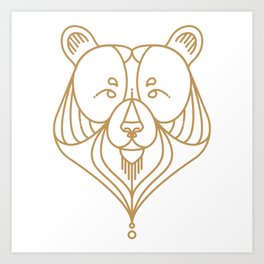 Gold Bear Two Art Print
