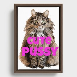 Cute Pussy Framed Canvas