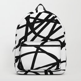 Minimalist simple abstract black lines Backpack | Digital, Black And White, Oil, Lines, Trendy, Ink Pen, Pop Art, Chalk Charcoal, Drawing, Scandinavian 
