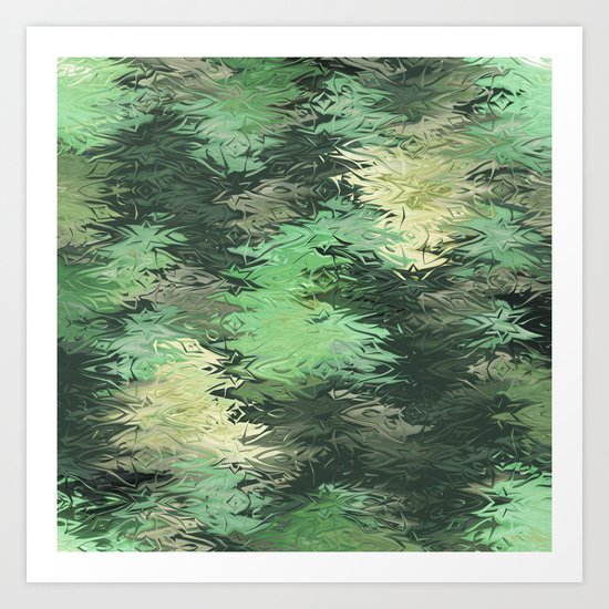Green Illusions Art Print