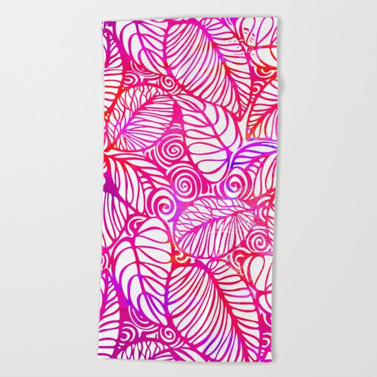 Leaves Beach Towel