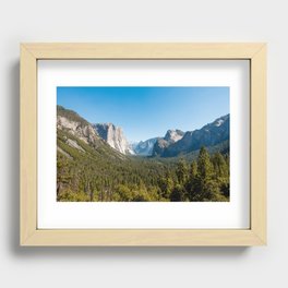 Tunnel View in Yosemite National Park Recessed Framed Print