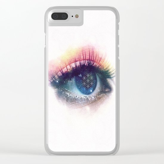 Flower Of Life (Cosmic Vision) Clear iPhone Case