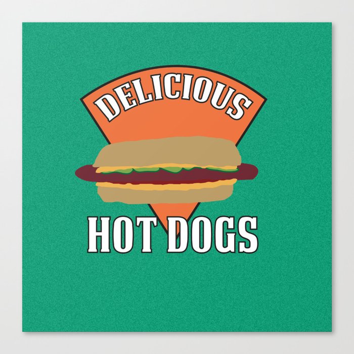 Delicious Hot Dogs Canvas Print