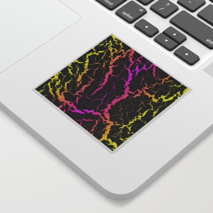 Cracked Space Lava - Yellow/Pink Sticker