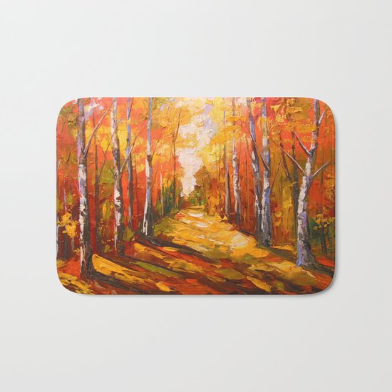Golden autumn Bath Mat