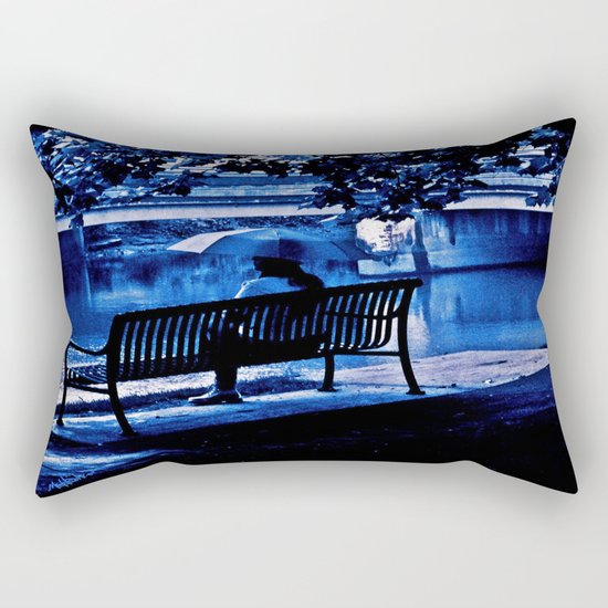 A Blue Morning Rectangular Pillow
