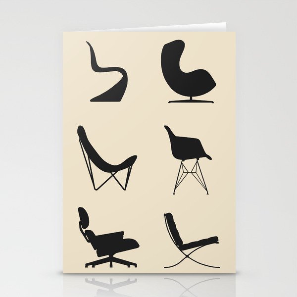 Iconic Chairs Abstract Stationery Cards