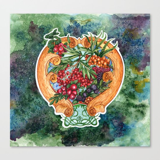 Art nouveau. Mors drink. Canvas Print