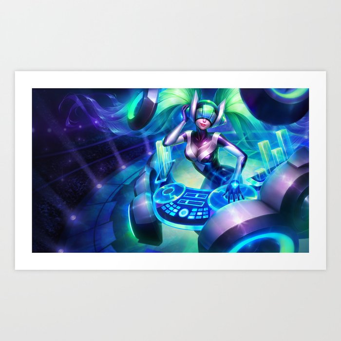 Dj Sona Kinetic League Of Legends Art Print By Amumus