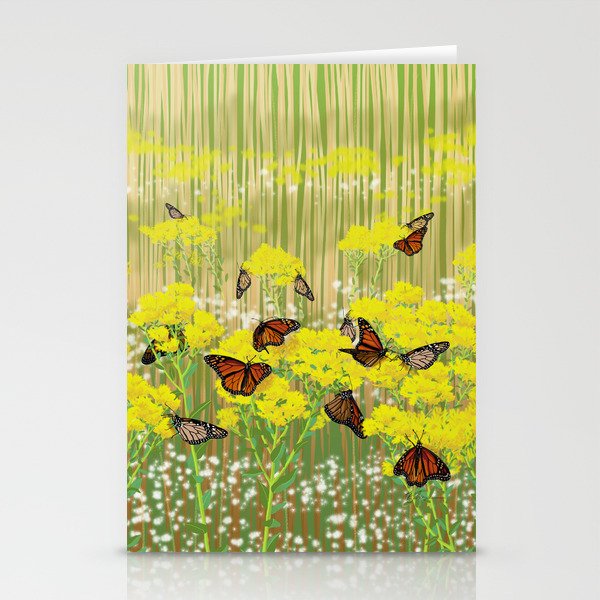 Dancing Monarchs Stationery Cards