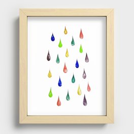 Raindrops V3 Recessed Framed Print