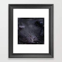 Watercolor Forest Trees Goth Framed Art Print