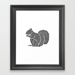 Squiggle Squirrel Framed Art Print