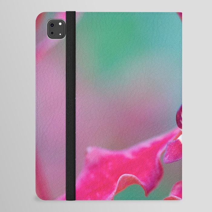 Exotic Pink Orchid In Green iPad Folio Case