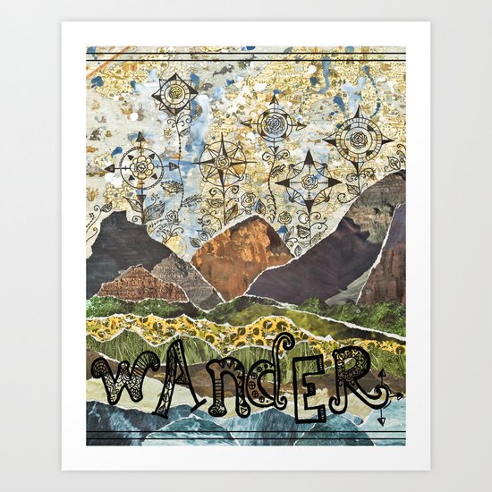Compass Rose Garden Art Print