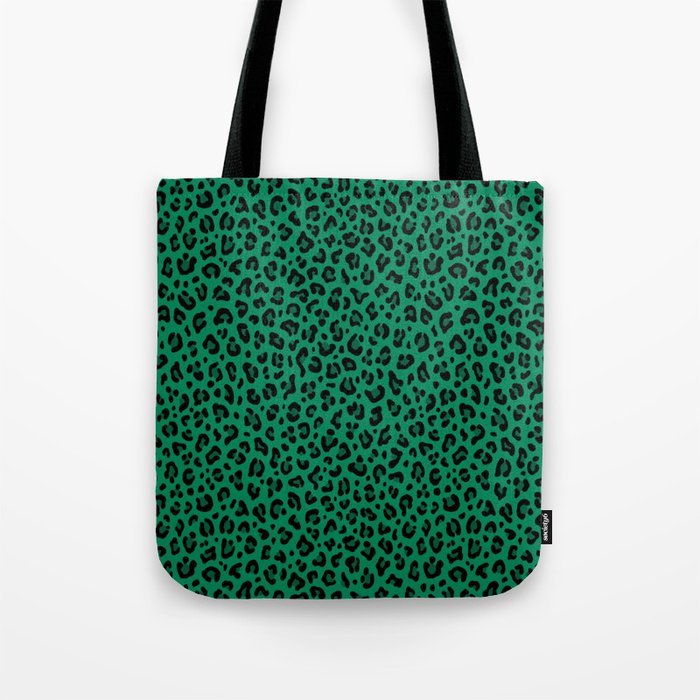 green leopard print bag