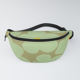 Sage Green Groovy Flowers  Fanny Pack
