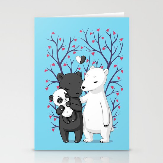 Bear Family Stationery Cards