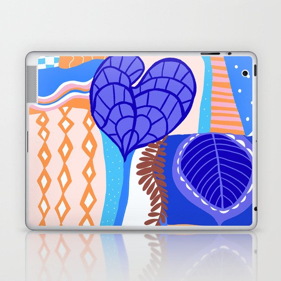 Maximalist Tropical Vacation, blues Laptop & iPad Skin