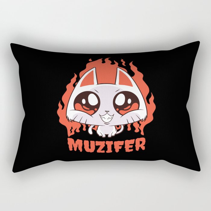 Muzifer Cat Kitten Devil Lucifer Rectangular Pillow