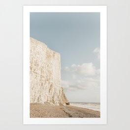 Chalky Cliffs of the English Channel | Seven Sisters Seaside Cliffs, England travel prints UK  Art Print
