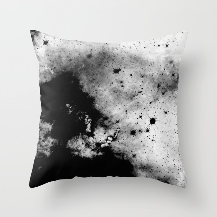 War - Abstract Black And White Throw Pillow