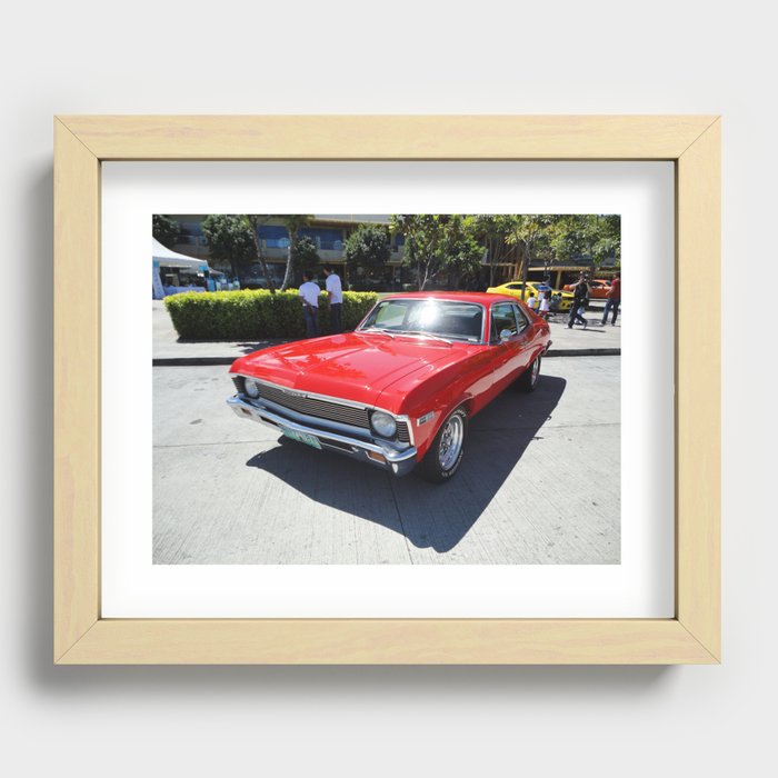 Vintage 350 Nova Classic American Muscle car automobile transportation color photography / photographs poster posters Recessed Framed Print