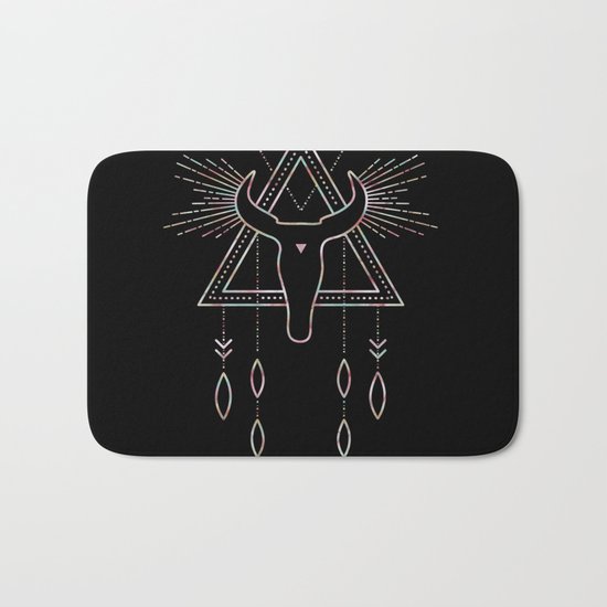 Mandala Tribal Bull Bath Mat