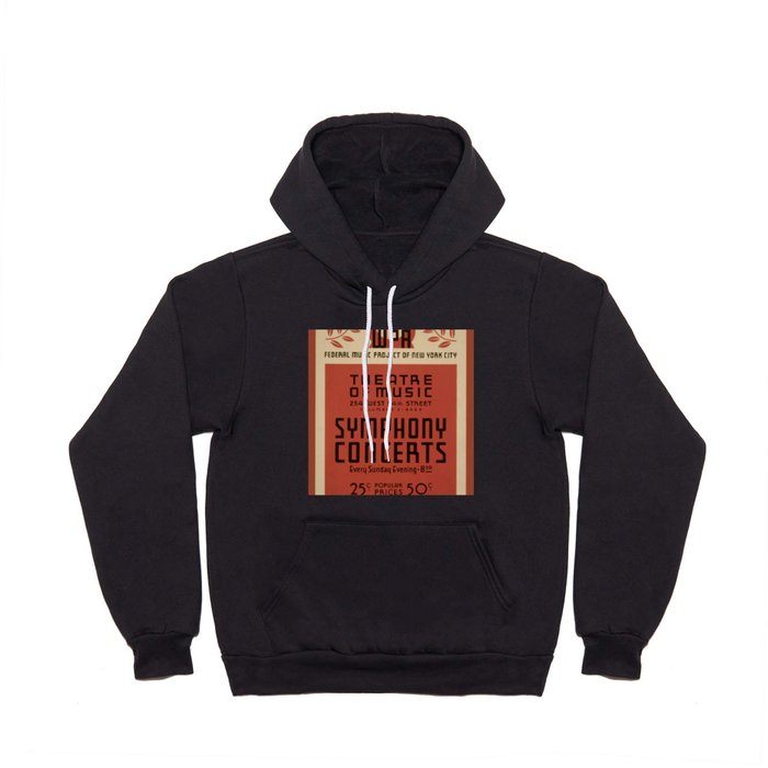 Federal Music Project Of New York City - Retro  Vintage Music Symphony  Hoody