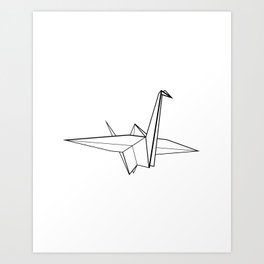Origami Crane - Peace Crane Art Print