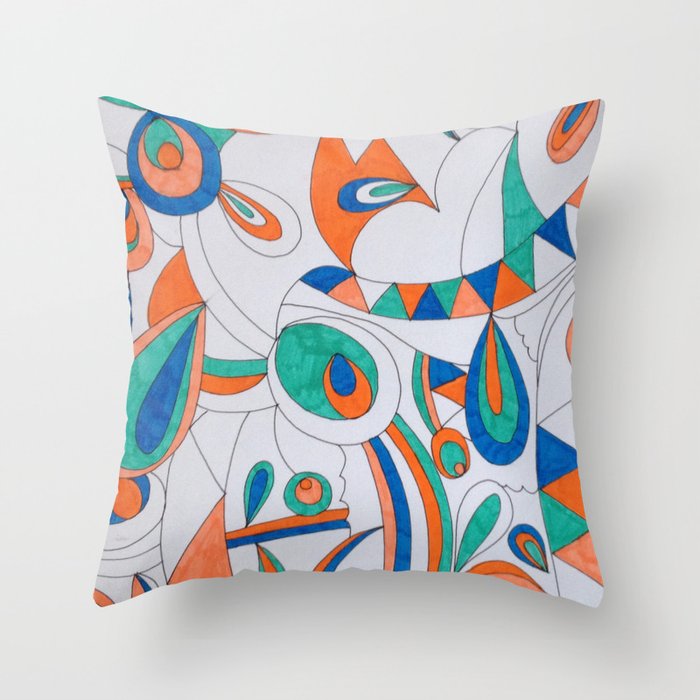 Pucci Style Throw Pillow