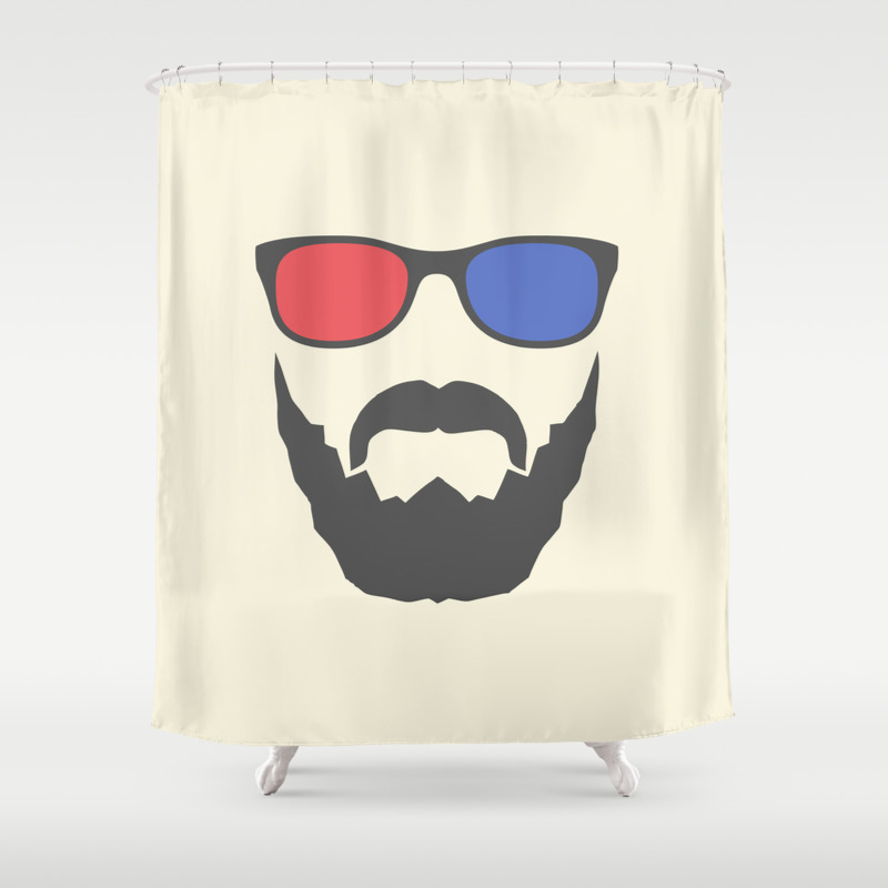 3d Beard Shower Curtain By Notempty Society6