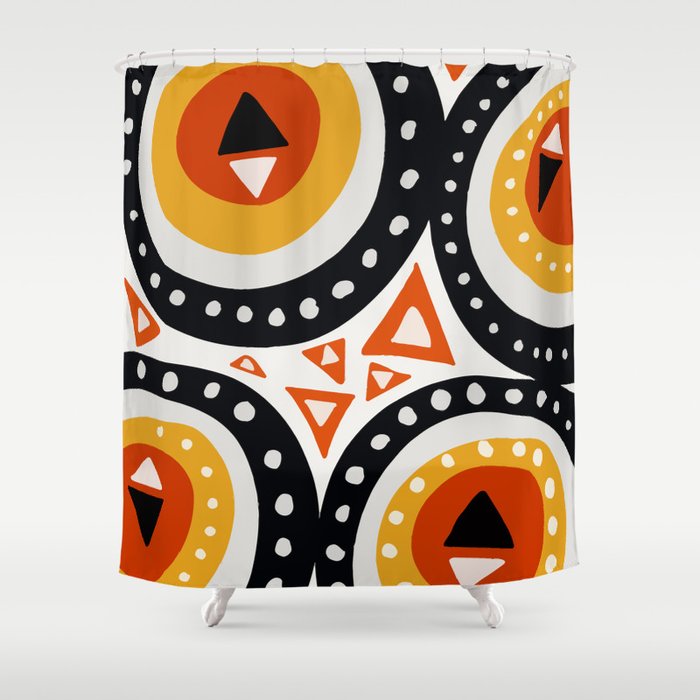 African Abstract Art Pattern Shower Curtain By Emmanuelsignorino