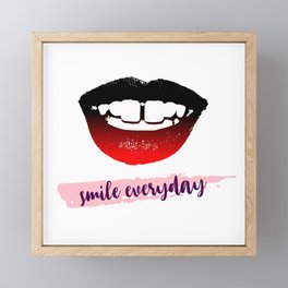 smile everyday Framed Mini Art Print