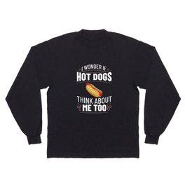 Hot Dog Chicago Style Bun Stand American Long Sleeve T-shirt