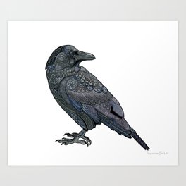 Celtic Raven Art Print